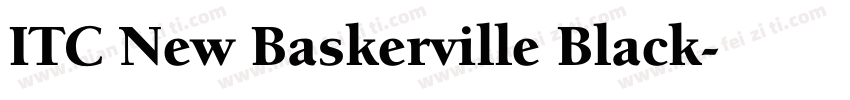 ITC New Baskerville Black字体转换